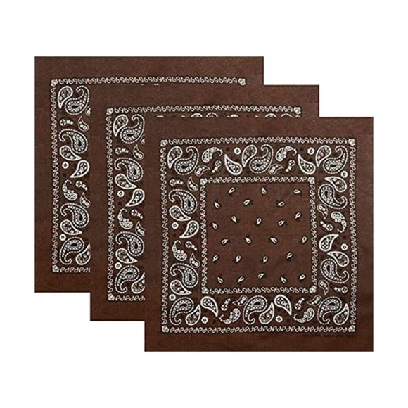 Hibaly 100% Cotton Classic Unisex Bandanas 3-Pack - Picture 1 of 1